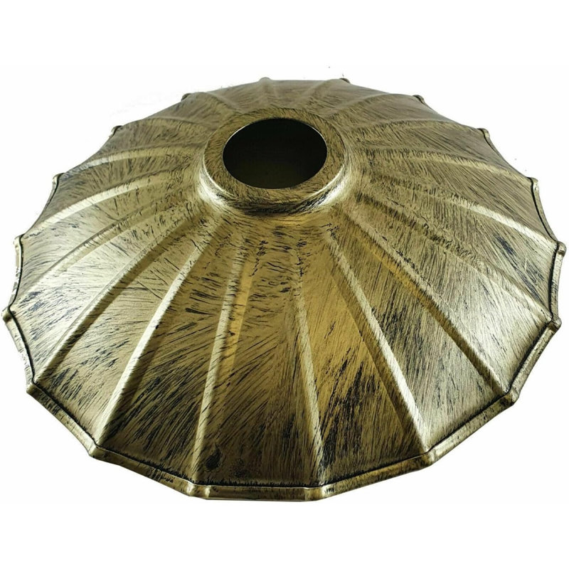 8cm H Metal Empire Lamp Shade, Brushed Brass
