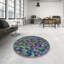 Tapis décoratif géométrique vert Satter-1850789370