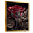 Toile avec cadre flottant or