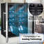 NutriChef Dual Zone 19.29'' 24 Bottle Wine Refrigerator with French Doors