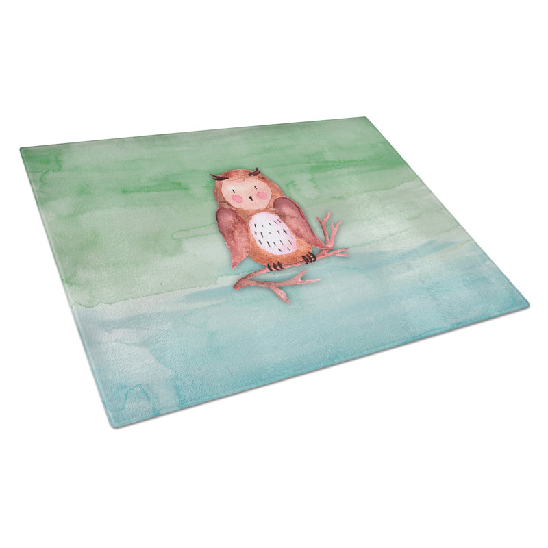 Planche à découper en verre trempé hibou en verre trempé caroline