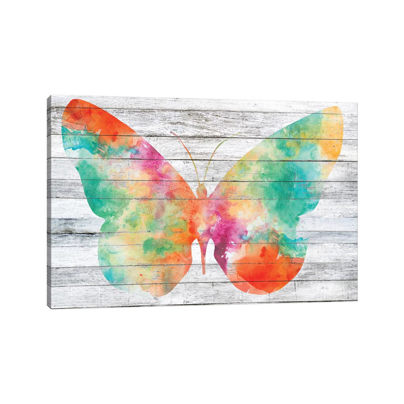 Wings on Wood I 1 Piece Wrapped Canvas Painting, 20.32 cm H x 30.48 cm W