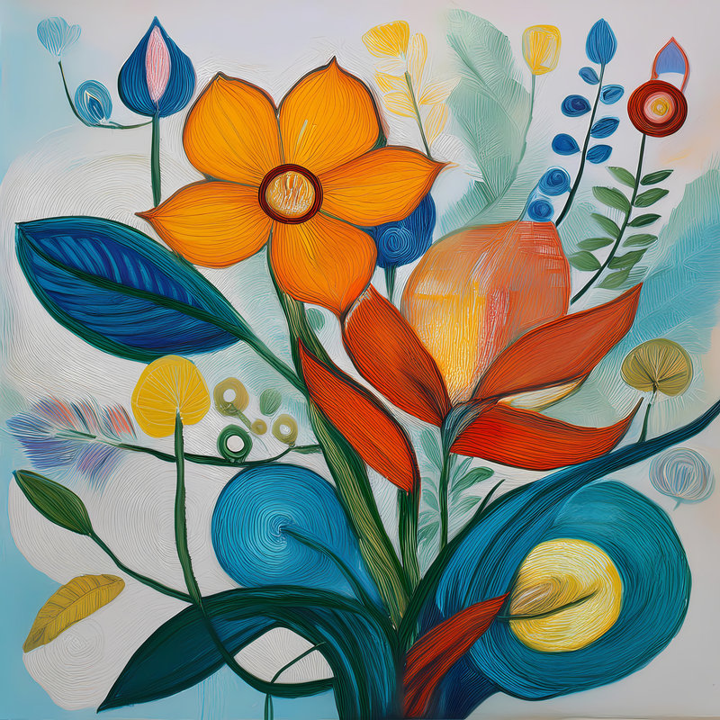 Symphonie botanique, H 42 po x l 42 po