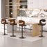 Ensemble de 4 tabourets de bar réglables en similicuir à hauteur de comptoir Tabouret de bar 360