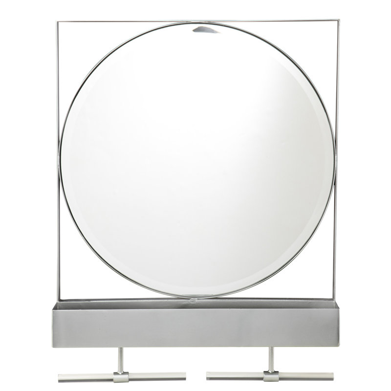 Miroir décoratif élégant en fer avec fonction de rangement: argent pour le vestibule et le vestiaire, porte-monnaie, lunettes de soleil, clés, laisses pour animaux de compagnie dans des magasins soigneusement rangés