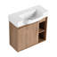 Meuble-lavabo mural multifonctionnel avec porte à fermeture en douceur et tablettes ouvertes-924850998-924851000