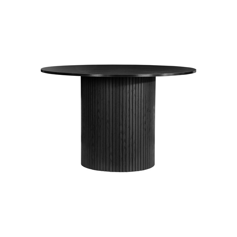 Suire ROUND FLUTED DINING TABLE , Black