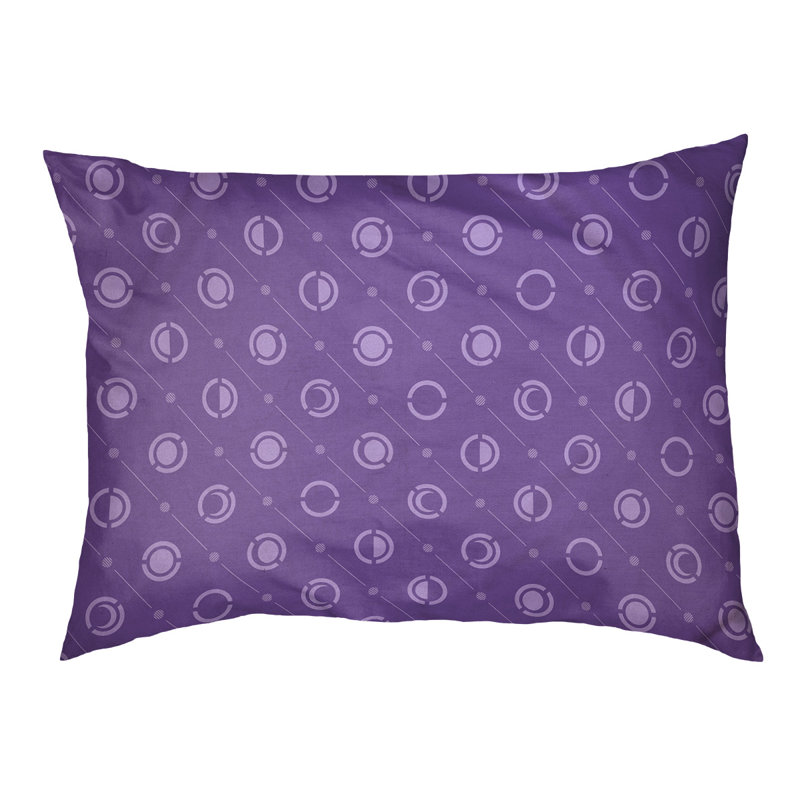 Coussin intérieur pour chien moon phases Chenault, Petit (l 28 po x P 6 po x H 18 po), Mauve foncé / blanc