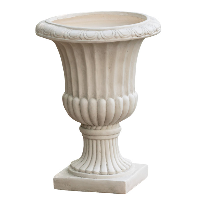Magnesium Oxide Urn - 26.47", Antique White Finish For All Spaces