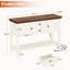 Console Farmhouse de 41,7 po de largeur avec prise de courant et ports USB, 2 armoires, 2 tiroirs, canapé d'entrée, table de rangement latérale pour le salon, le café et le couloir-133355848