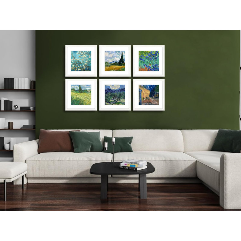 Set Of 6 White 11×11 Real-glass Frames