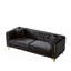 Buckle Design Sofa, Button Tufted Sofa With Copper Nail Decoration Armrest, Modern Couch, Comfy Couch