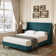 Melaya Wingback Upholstered Platform Bed Frame
