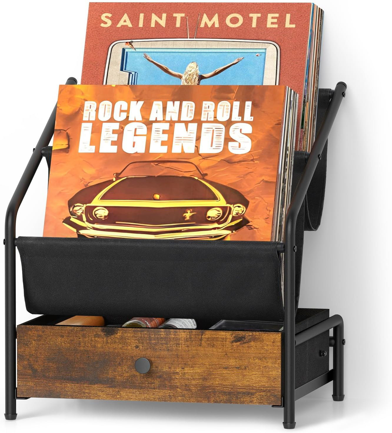 17 Stories Vinyl Record Storage,2-Tier Record Holder | Wayfair
