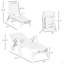 Chaise longue d'extérieur Outsunny, chaise longue à dossier réglable à 5 niveaux avec roulettes, chaise de bronzage pliante pour piscine, plage, patio, jardin