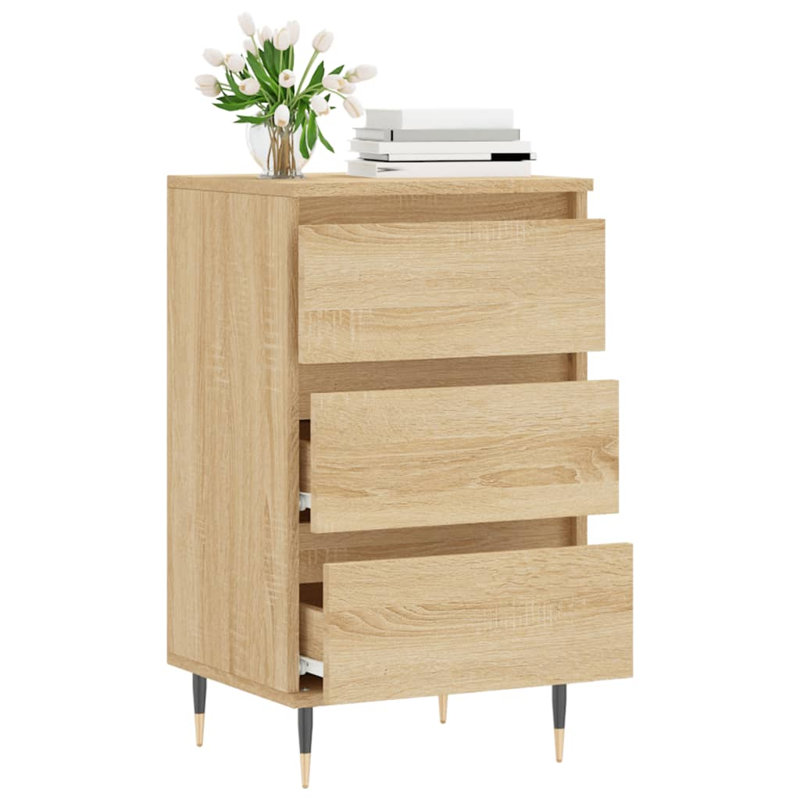 Maleesa Sideboard 40x35x70 cm Engineered Wood, Sonoma Oak