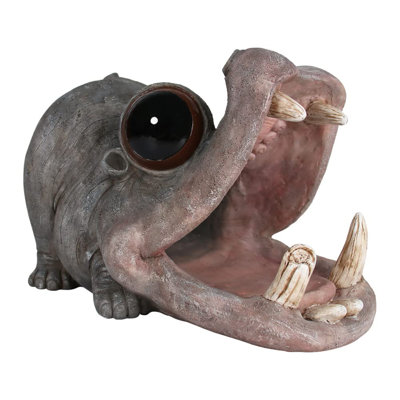 Decorative Hippo Gutter Downspout Extension Outdoor Statues -  One Allium Way®, 7669716332224CB7A21EAACE803D239B