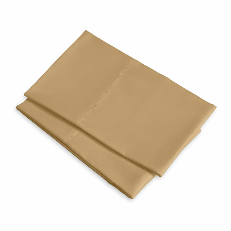 Raffaello Sateen Pillow Case, Standard Pillowcase, Caramel