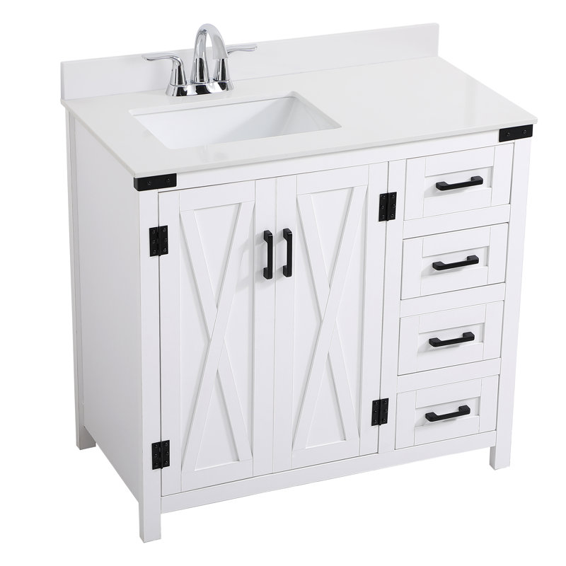 Ensemble de meuble-lavabo simple 36 po Slayton, Blanc