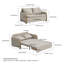 Beige Pull-Out Sofa Bed with Solid Wood Storage Chest and Solid Wood Arms Fast Dispatch From UK Warehouse – Dispatched Within 2 Days
