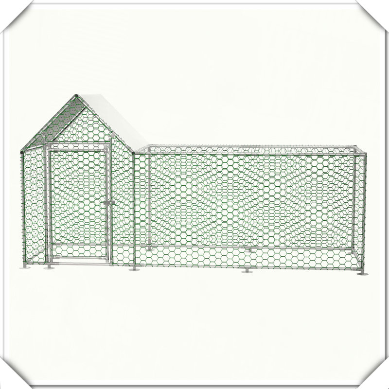 Cage en métal pour poulailler, H 59,6 po x l 42,2 po x P 119,1 po