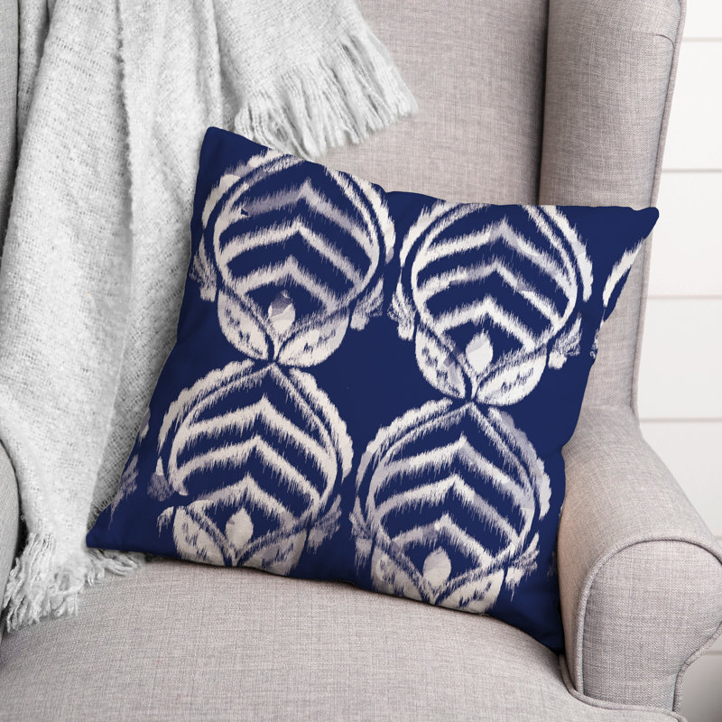 Outdoor Square Pillow Cover & Insert, Blue