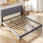 Upholstered Bed Frame with Adjustable Headboard-950108253