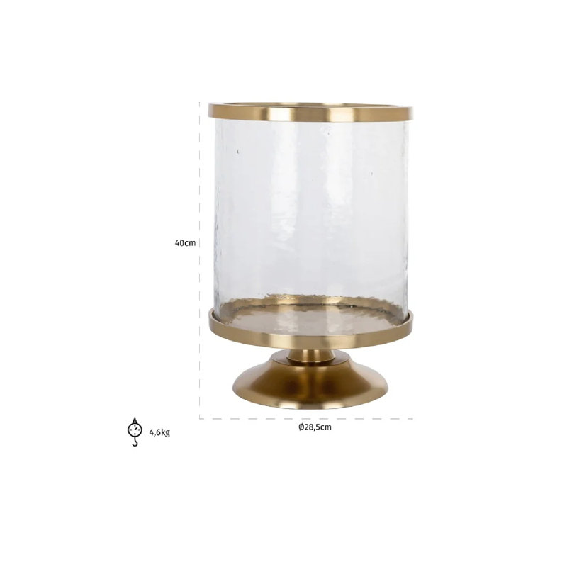 Candle Holder 16'' H Tabletop Hurricane