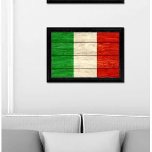 « italy country flag », impression sur toile encadrée