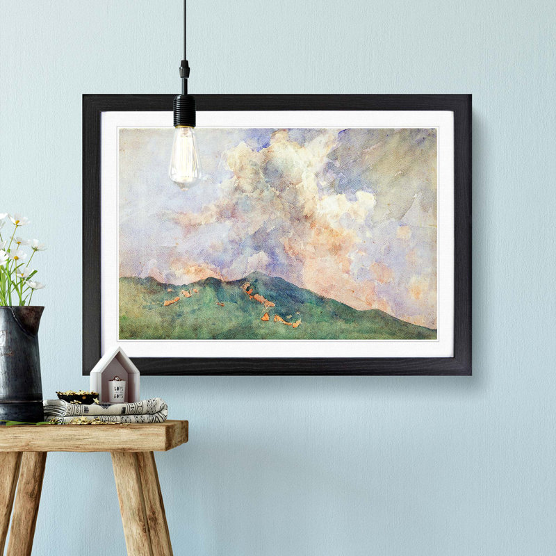 Cloud by Asai Chu - Picture Frame Painting Print, 27cm H x 36cm W x 2cm D, Black Framed