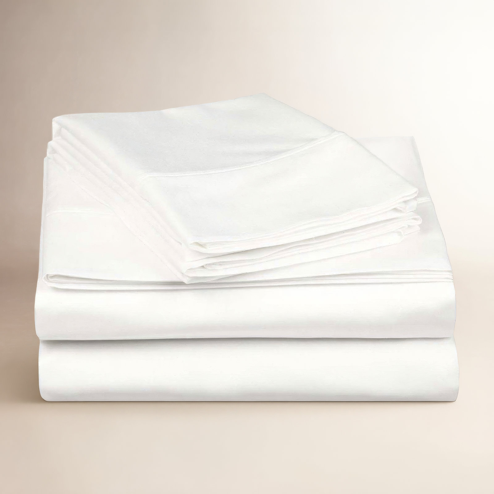Edmont Cotton Sheet Set, King, White