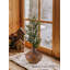  Vase en céramique à aspect bois, vase décoratif pour tige simple, décoration de maison, de mariage, de bureau, de café, 4,5 po de diamètre et 4 po de hauteur, paquet de 24