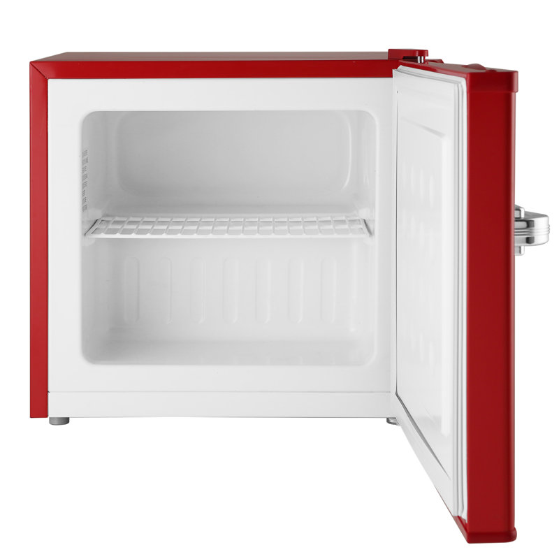 R.W.FLAME 1.2 Cubic Feet cu. ft. Compact Mini Freezer with Adjustable Temperature Controls, Red