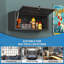 Armoire de rangement murale verrouillable en métal, acier robuste avec portes au gaz pour le garage, la cuisine, l'entrepôt et le bureau-1374437871