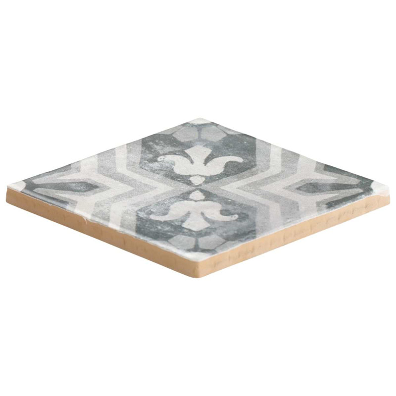 Paula Purroy Talia 5x5 Matte Ceramic Tile, Alta Blue Gray