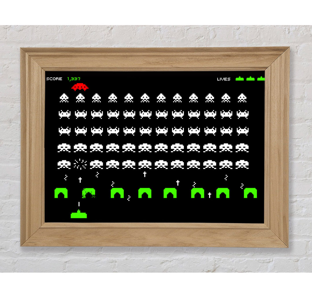 Space Invaders - Bilderrahmen Kunstdrucke