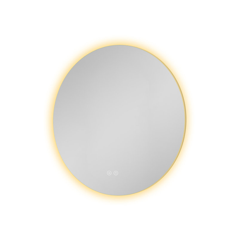 24*24 inch Mirror Hangs Black Metal Framed Bathroom Mirror