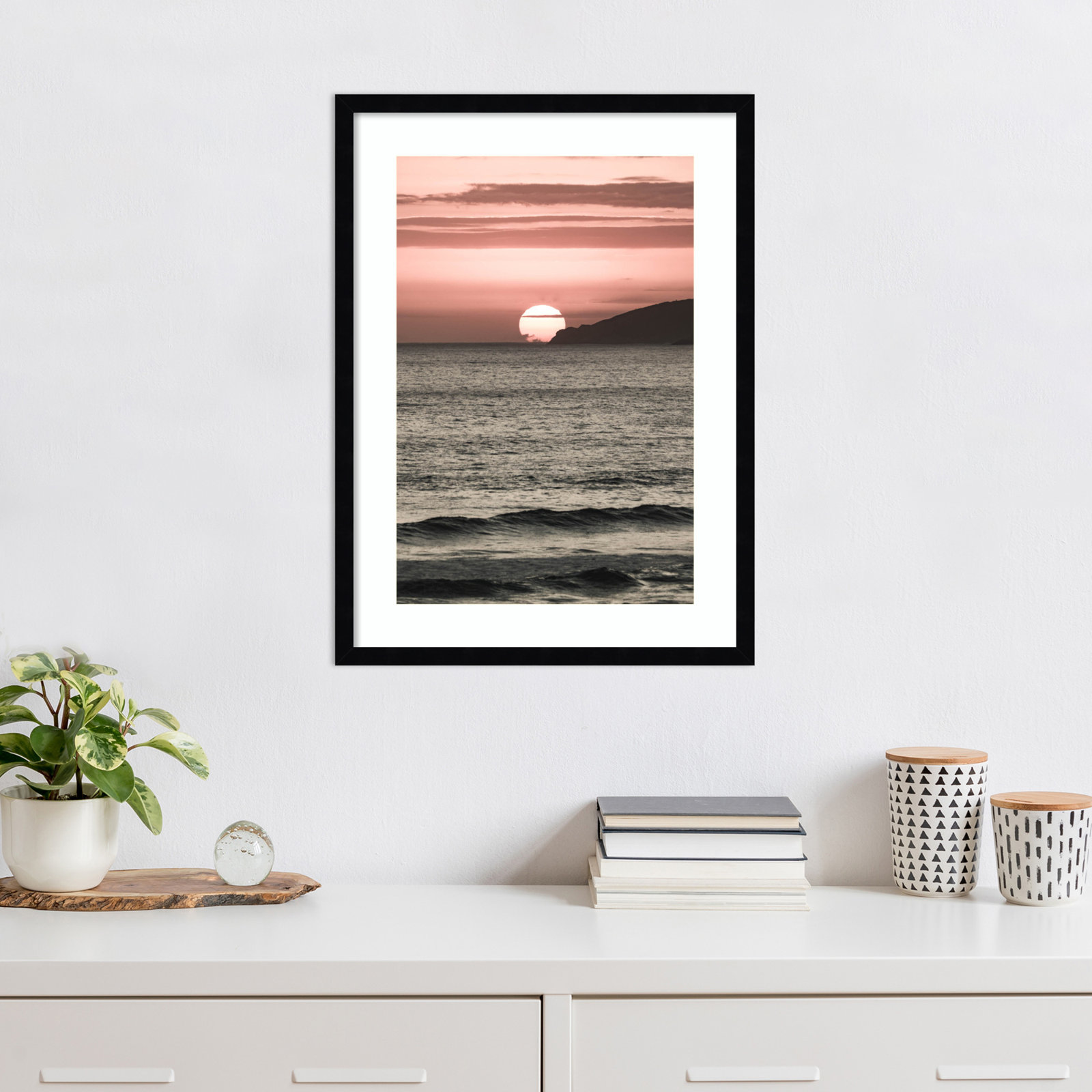 Daisey "Melting Skies" Print, Black , 25" H x 19" W