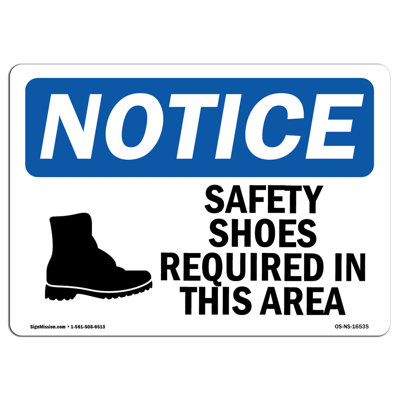Safety Shoes Required Area Symbol Sign