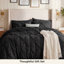 Édredon à plis noirs avec draps, taies d'oreiller et taies décoratives-101518292-103425111
