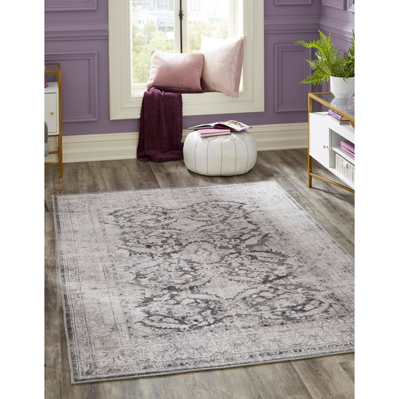 Heyde Chenille Oriental Indoor Rug, Rectangle 5' x 8'