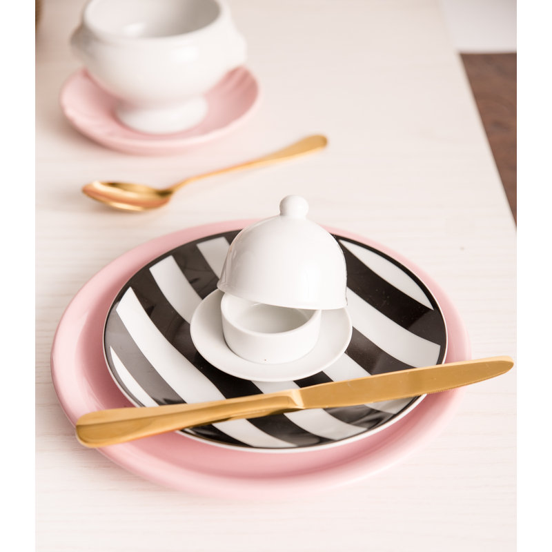 Excelsa White Home Porcelain Butter Dish