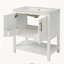 Meuble-lavabo blanc 30 po avec lavabo en céramique et rangement polyvalent-728660372