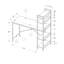 Bureau d'ordinateur contemporain de 122 cm (48 po) de long - Stratifié blanc, équipement de rangement pour bureau à domicile-2126610668