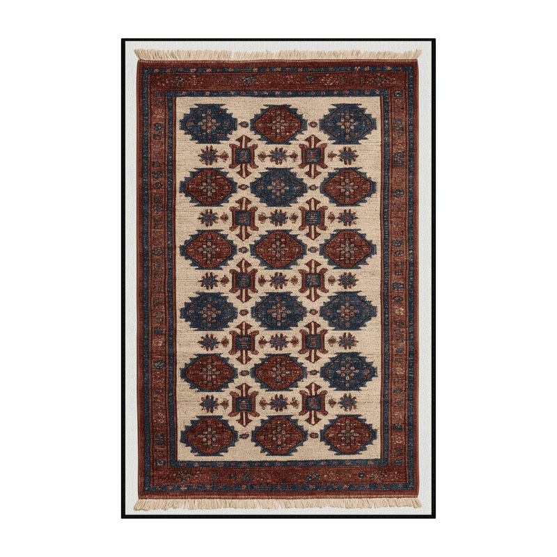 Machine Washable Space Brown Area Rug, Runner 2' x 4'