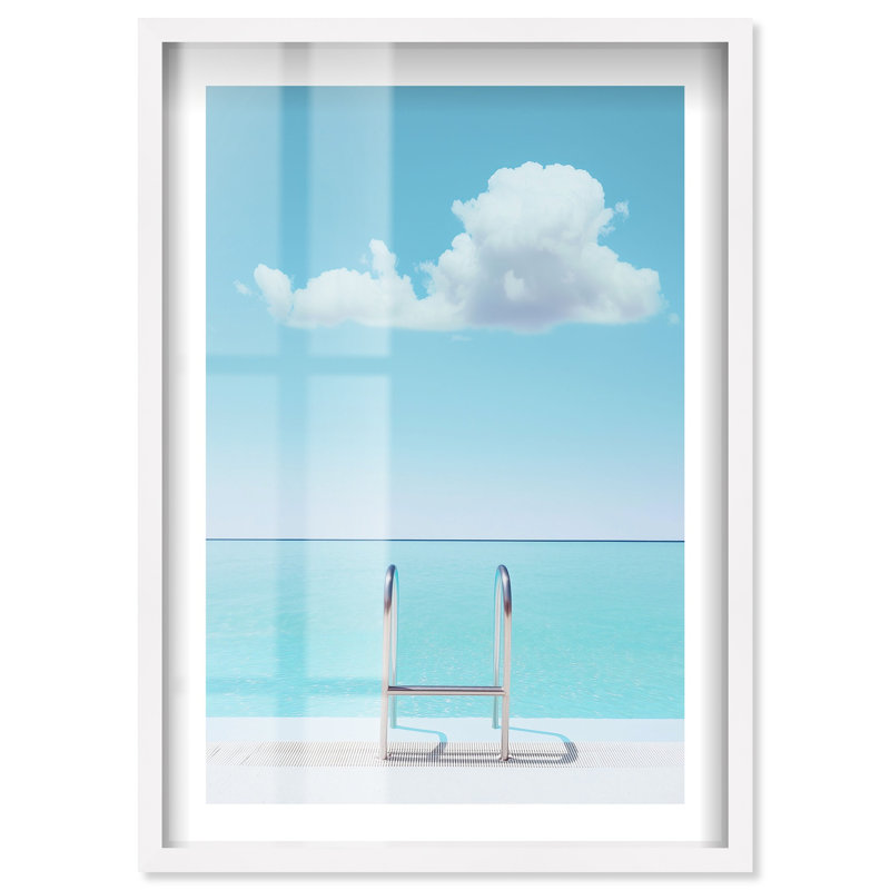 «Pool Sky Shadowbox Print» par Notoriart, H 46 po x l 31 po, Blanc