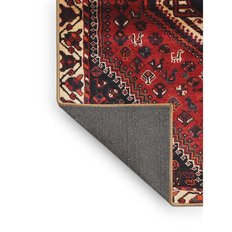Tapis jaune clair/marron/noir Turcot, Rectangle 4 pi x 6 pi