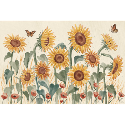 «Sunflower Season I» par Janelle Penner, reproduction sur toile tendue