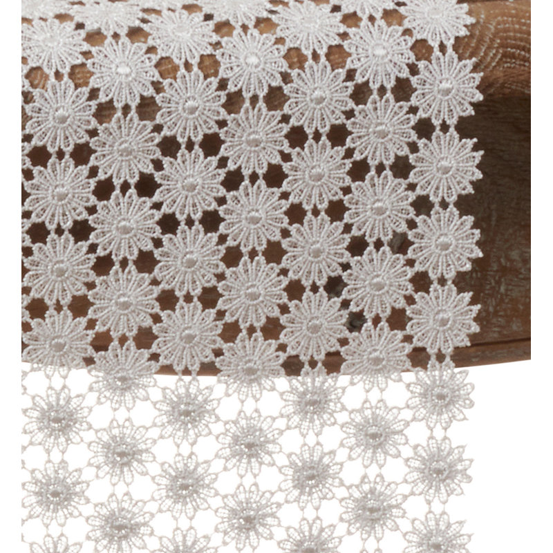 Atlantic Avenue Vintage Lace Crochet Table Runner, Gray, 72" x 16"
