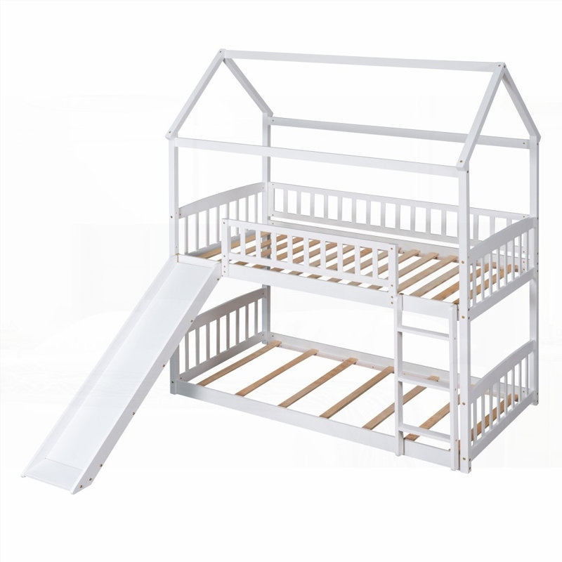 Lit superposé simple avec glissade - Économie d'espace, durable (L 79,5 po x l 90,4 po x H 93,9 po)
